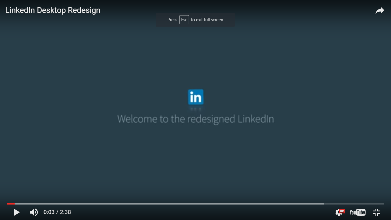 linkedin redesign page